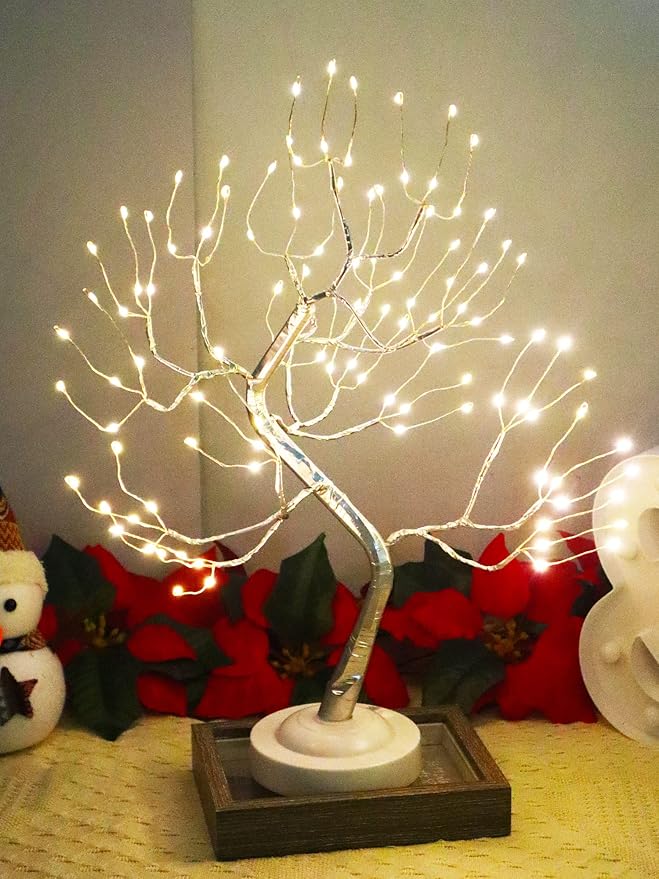 FUCHSUN Led Fairy Light Tree Lamp 8 Modes Bonsai Tree Light