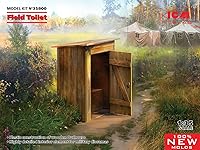 Vista 2 de ICM Kit de modelo de plástico (35800) - Figura de plástico modelo WC (inodoro de campo), escala 1:35, Gris