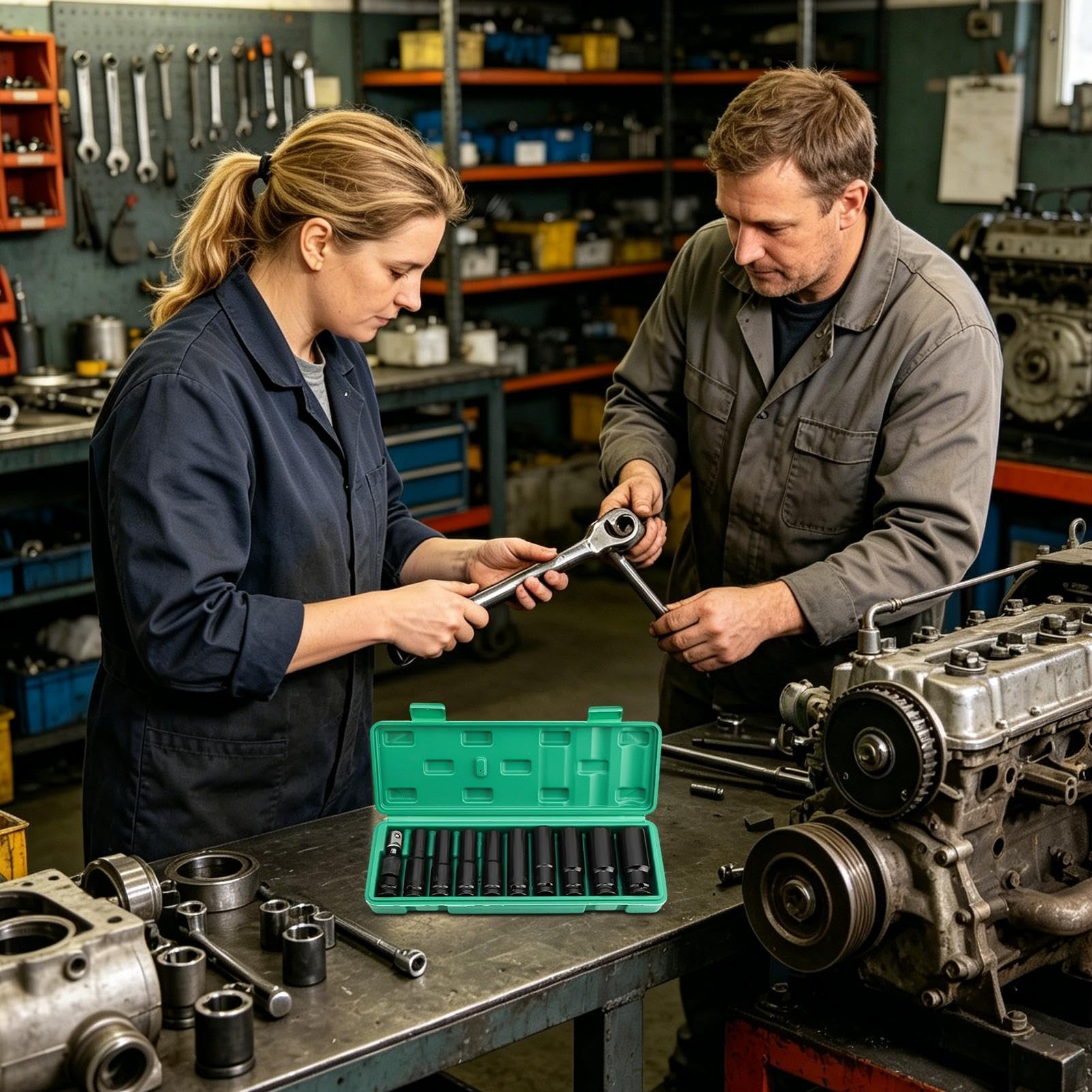 Zestaw Nasadek 10 mm do 24 mm Ciasne Dopasowanie | Elektryczne Nasadki do Naprawy Samochodów Dla Techników I Entuzjastów Rękodzieła, Do Konserwacji Przemysłowej Oraz