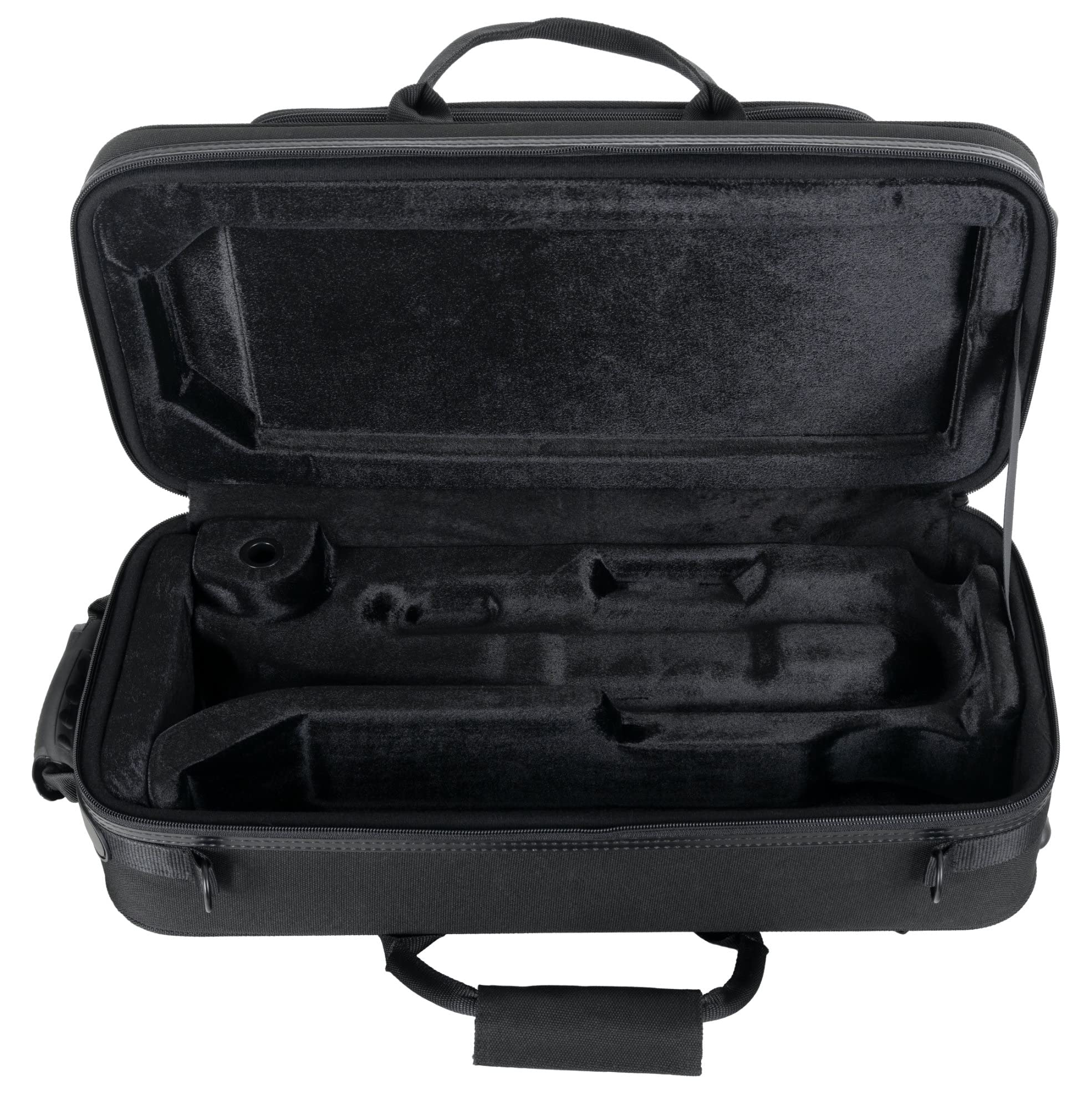 Custodia Leggera Lechgold per Tromba Bb - Lightcase per tutte le trombe comuni con valvole Perinet - Imbottitura termica - Tasca esterna - Set zaino - Bocchino e accessori - Nero