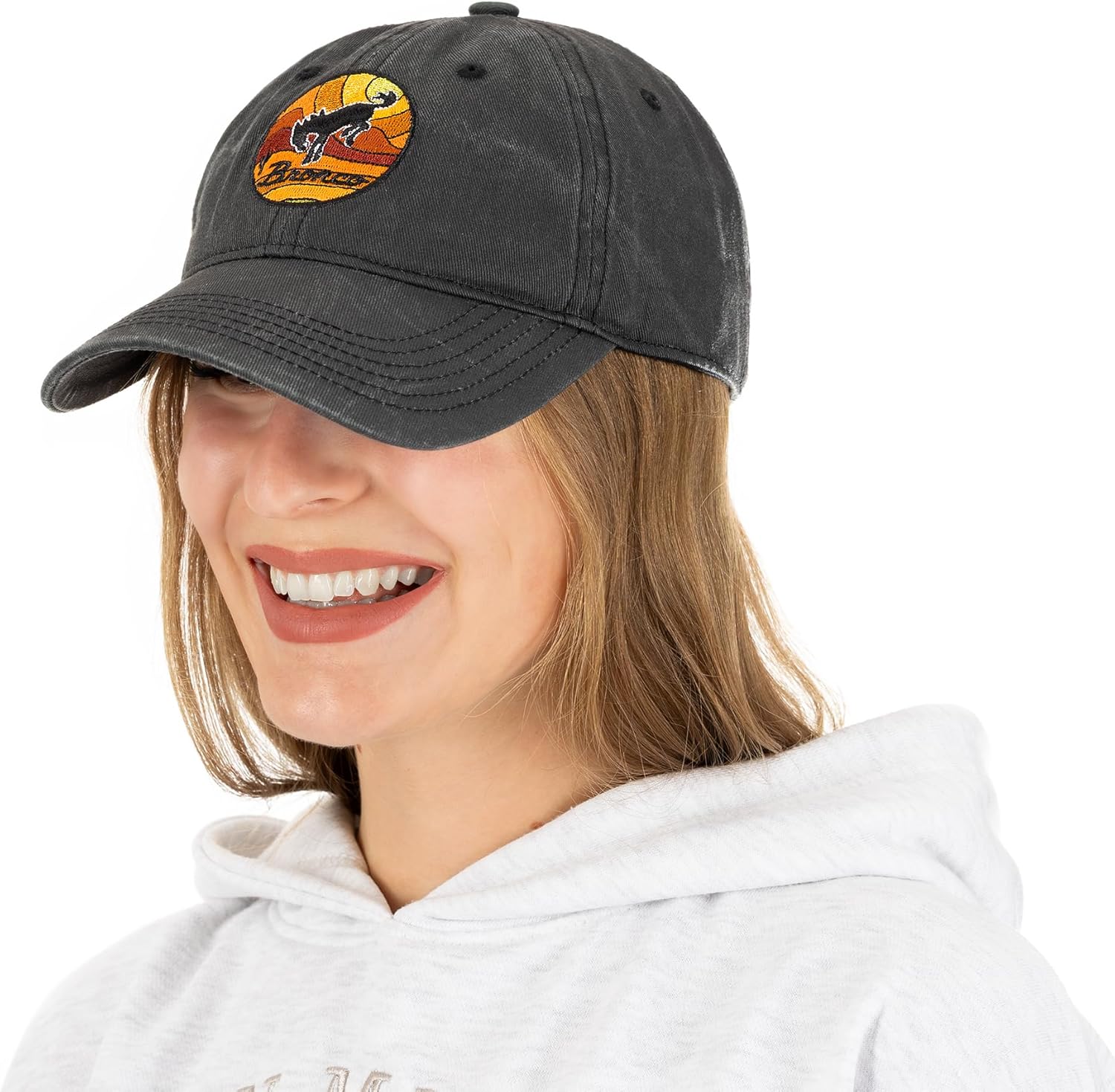 Ford Bronco Baseball Cap for Men - Premium Chino Twill Low Profile Hat | Licensed Bronco Accessories Charcoal - Image 3