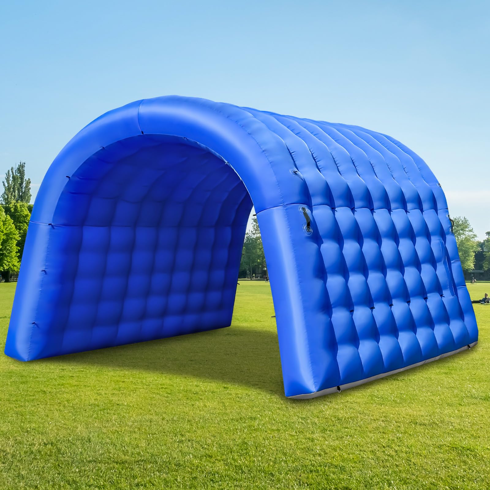 OZIS 10FT Inflatable Tunnel Entrance Sport Tunnel with Blower Inflatable Entryway for Business Advertising Event Exhibition Promotion(Blue,10x10x9ft)