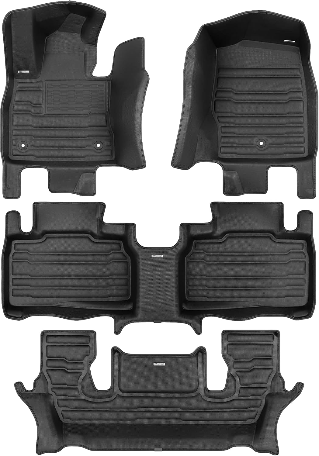 TuxMat - for Ford Explorer 6-Seater 2020-2026 Models - Custom Car Mats - Maximum Coverage, All Weather, Laser Measured - This Full Set Includes 1st, 2nd and 3rd Rows
