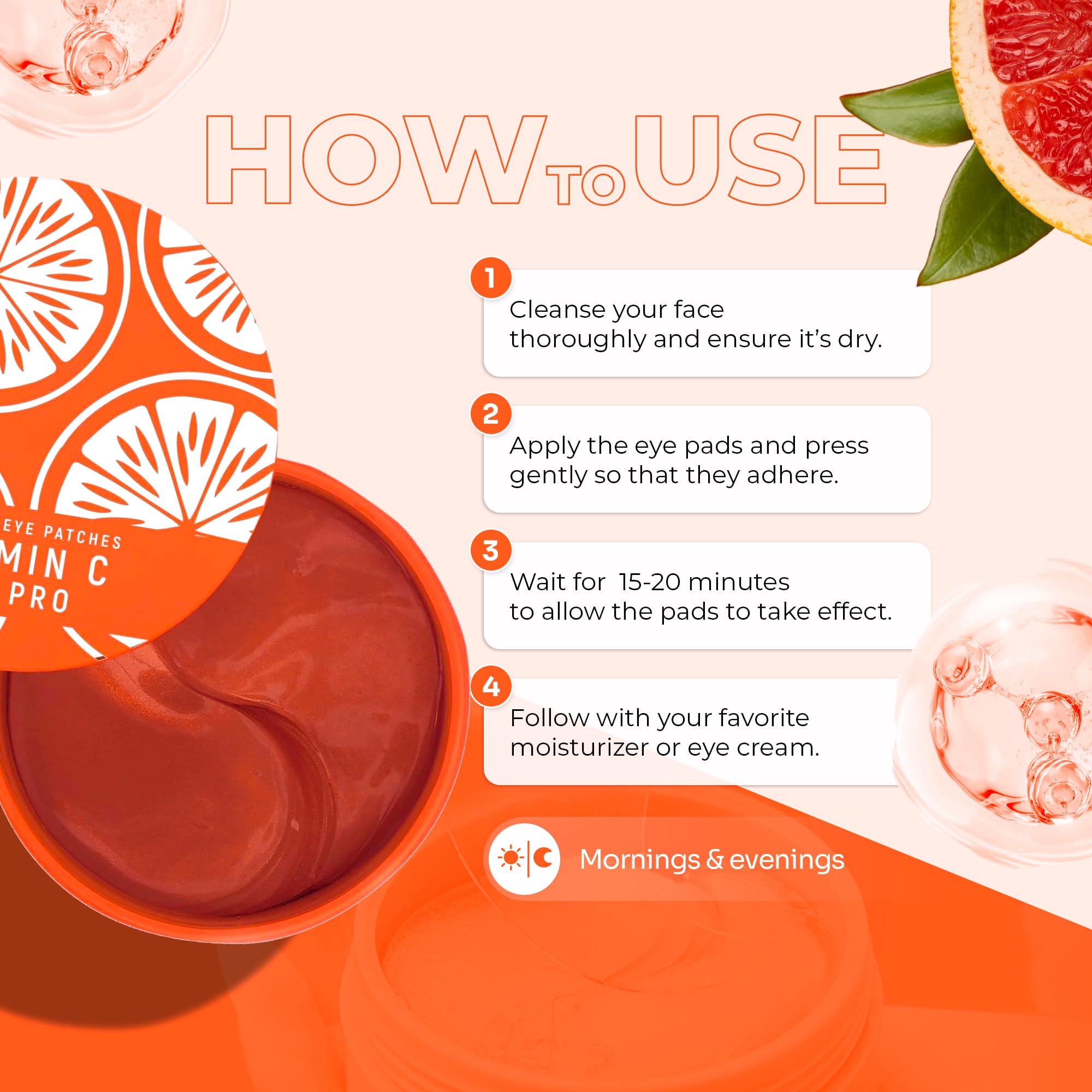 Victoria Beauty Płatki pod oczy na cienie, opuchnięte oczy i worki na oczy, z witaminą C, retinolem, kwasem hialuronowym i kofeiną, żelowe płatki na oczy - wegańskie i w 98% naturalne, 60 szt