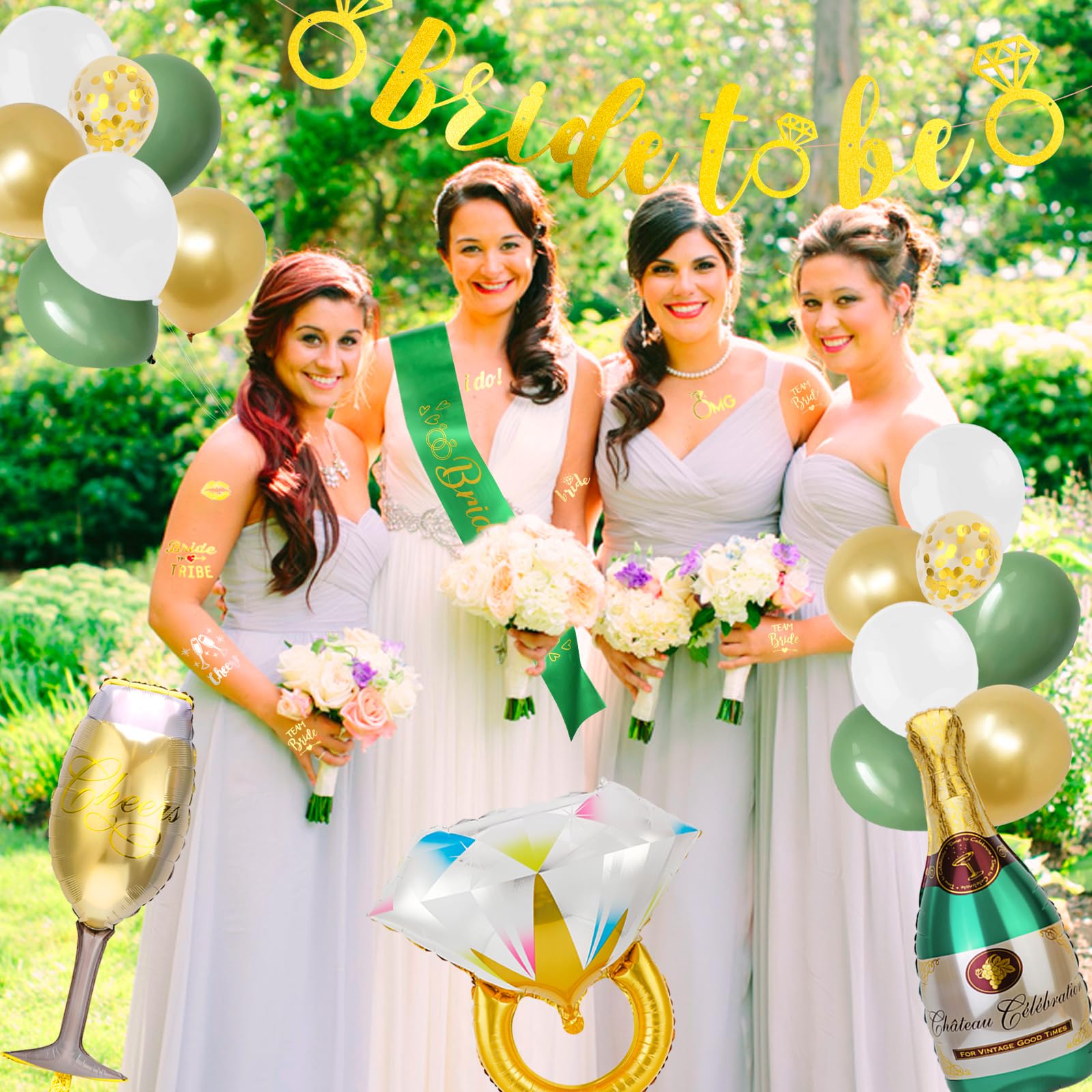 Bride To Be Banner, blauwe bloemen vrijgezellenfeest banner