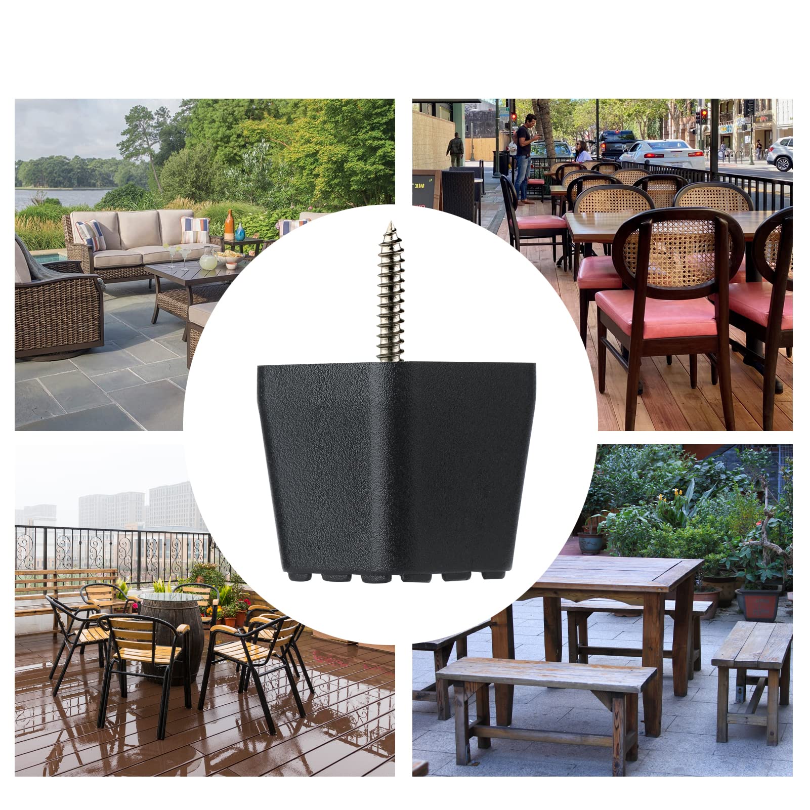 Haofy 48 Piezas Antideslizante Almohadillas De Goma Para Sillones