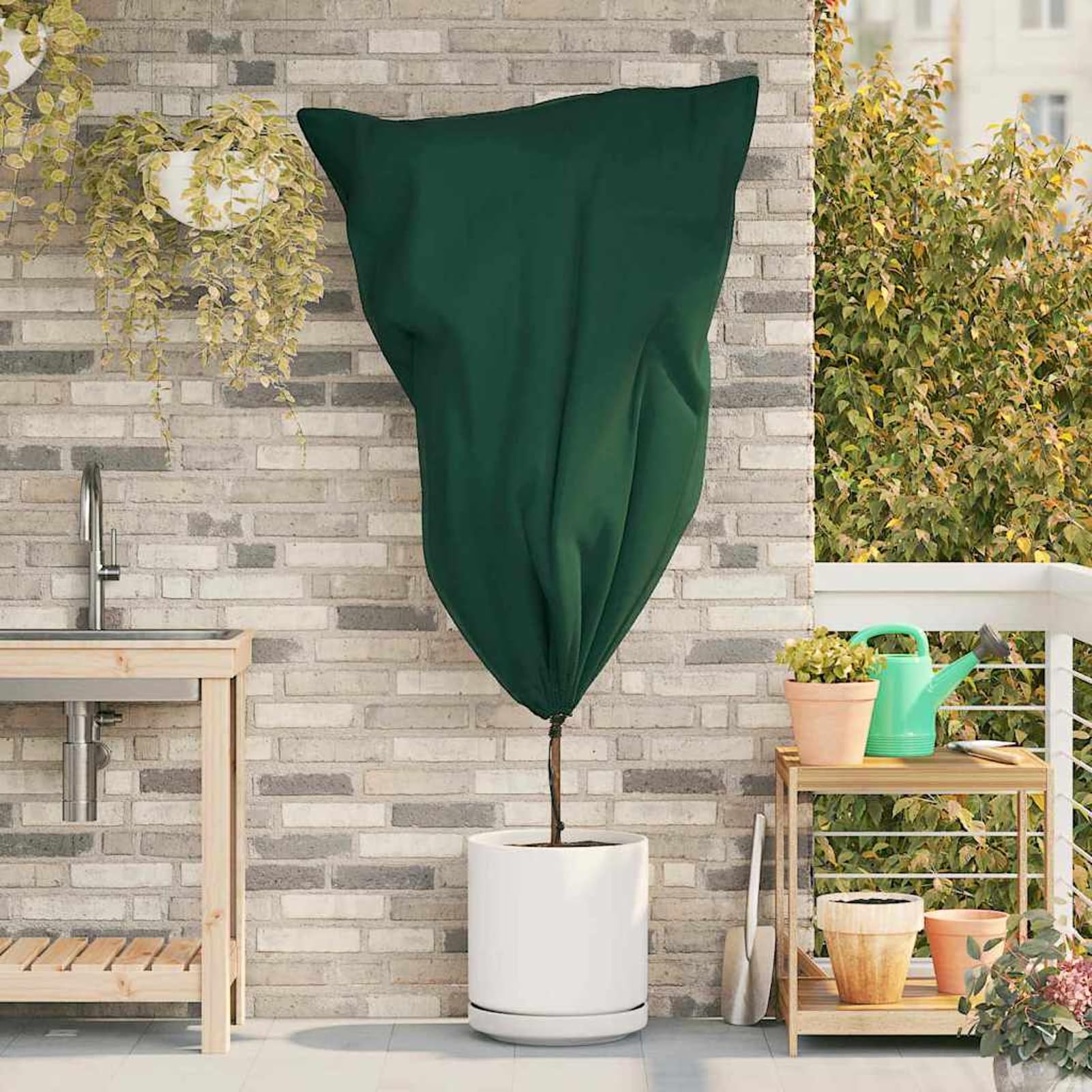 Geecher Copertura in Fleece per Piante, Protezione Antigelo, 0,8 x 1,2 m, Tessuto Non Tessuto, Coperture per Giardino e Terrazza