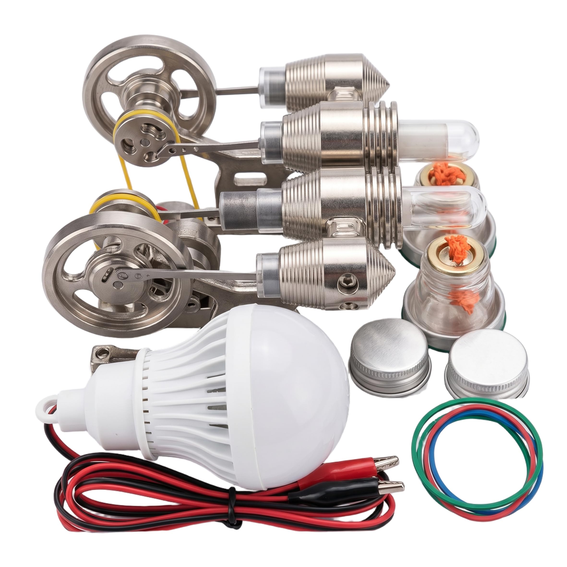 Kit Motore Stirling Modello Motore Stirling - Scienze della Formazione | Apprendimento pratico, ottimo per gli studenti, ideale per le fiere della scienza
