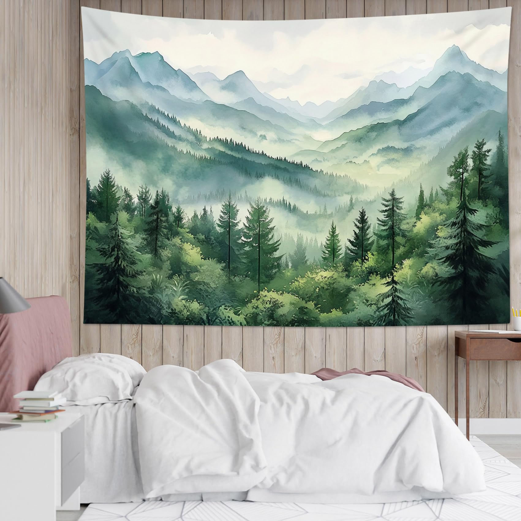 Tapisseries Arbres Montagne Nature Paysage Tapis mural DéCoration XL
