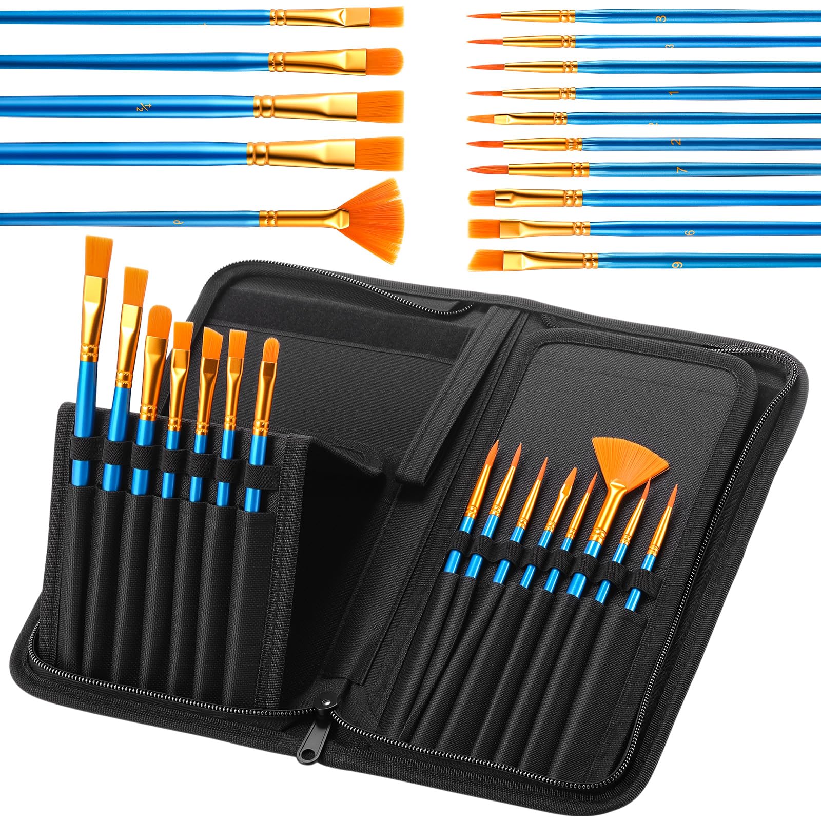 Kit pinceaux maquillage enfant avec support et sac de rangement en toile