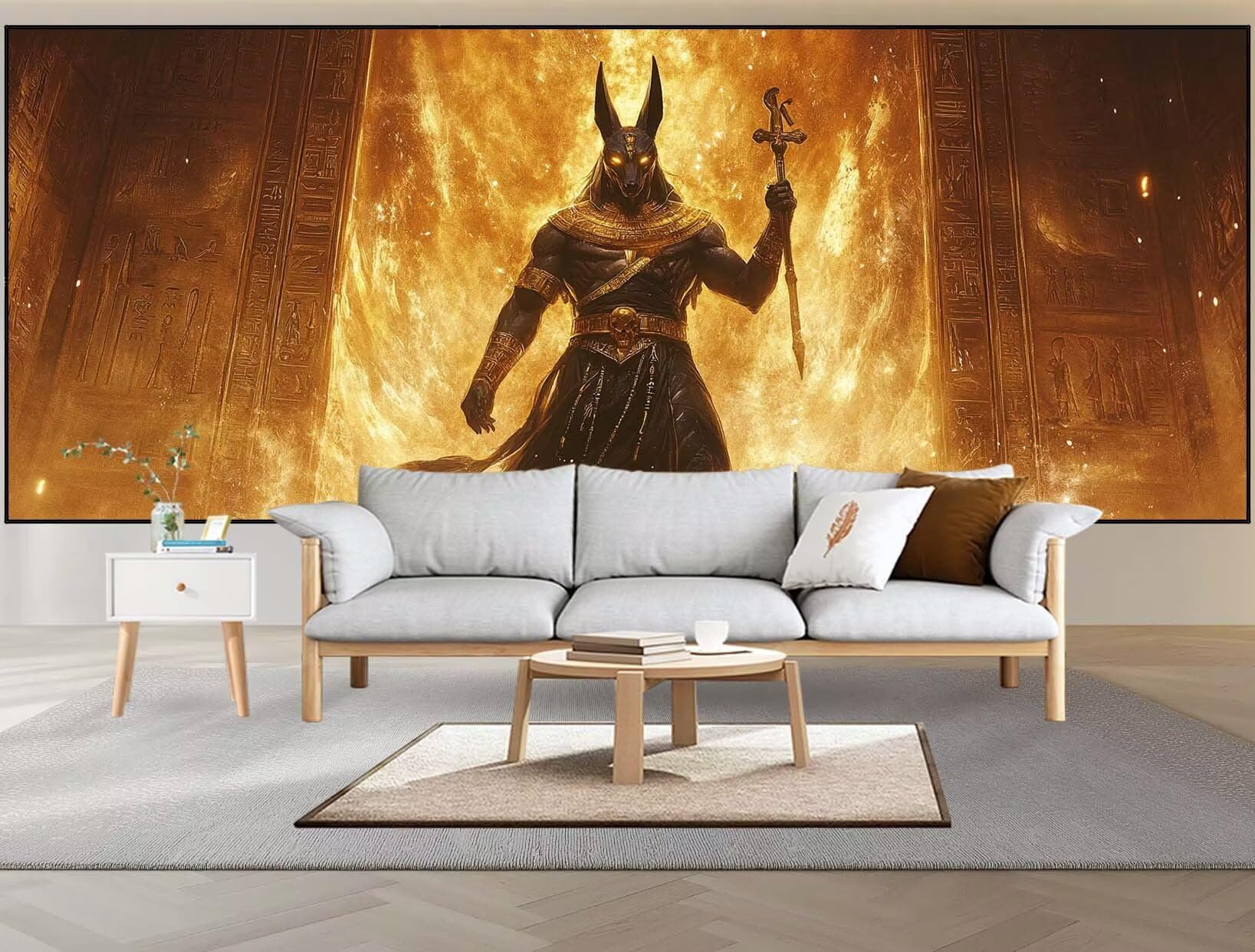Maluj według liczb dla dorosłych Anubis Paint by Numbers Idols Malowanie według numerów dla dzieci DIY zestawy płócienne do malowania, duży obraz z numerem hobby kreatywny prezent, bez ramy 100 x 200