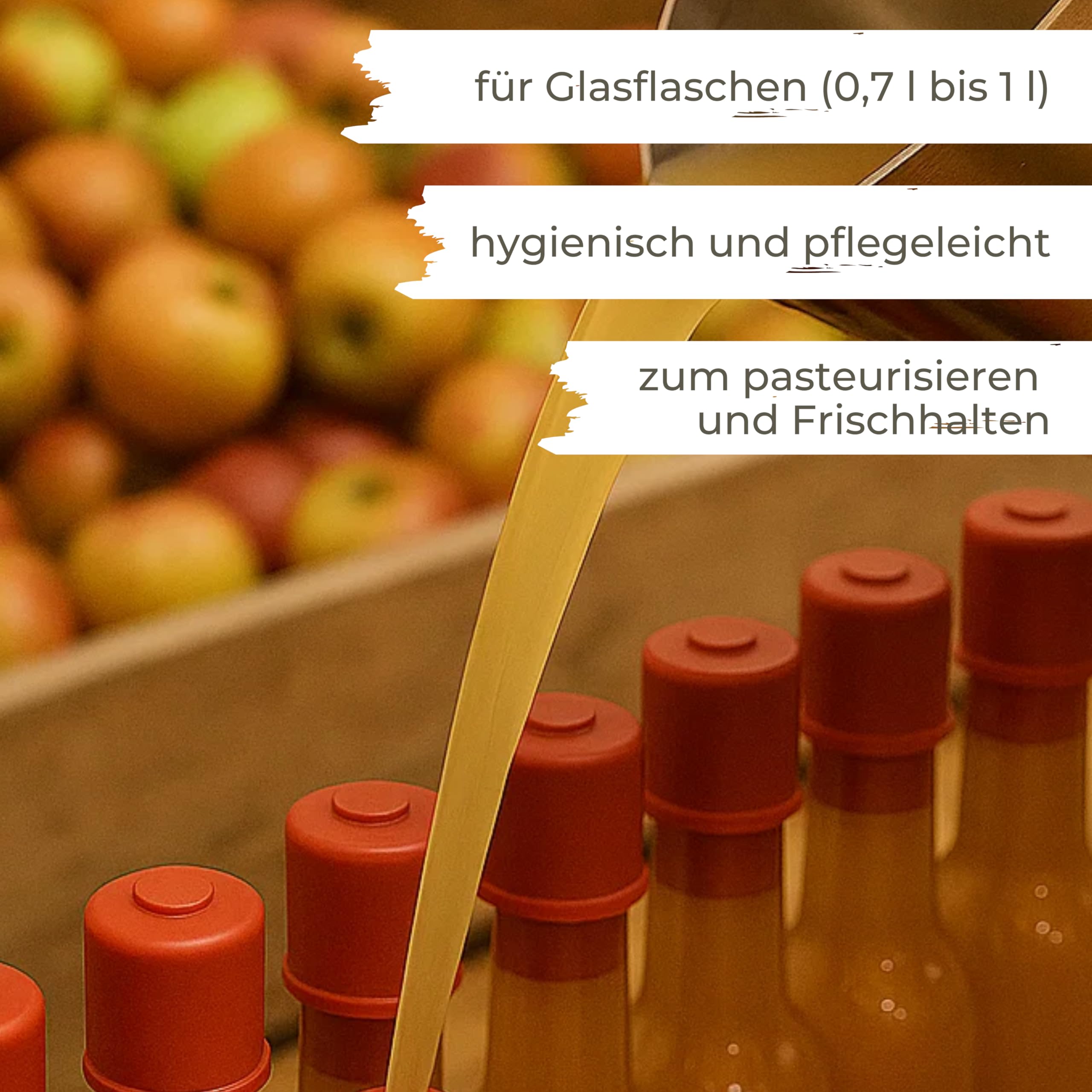 Viva-Haushaltswaren 20 Süß- Mostkappen, Verschlüsse für Glasflaschen (0,7 + 1,0 Liter)