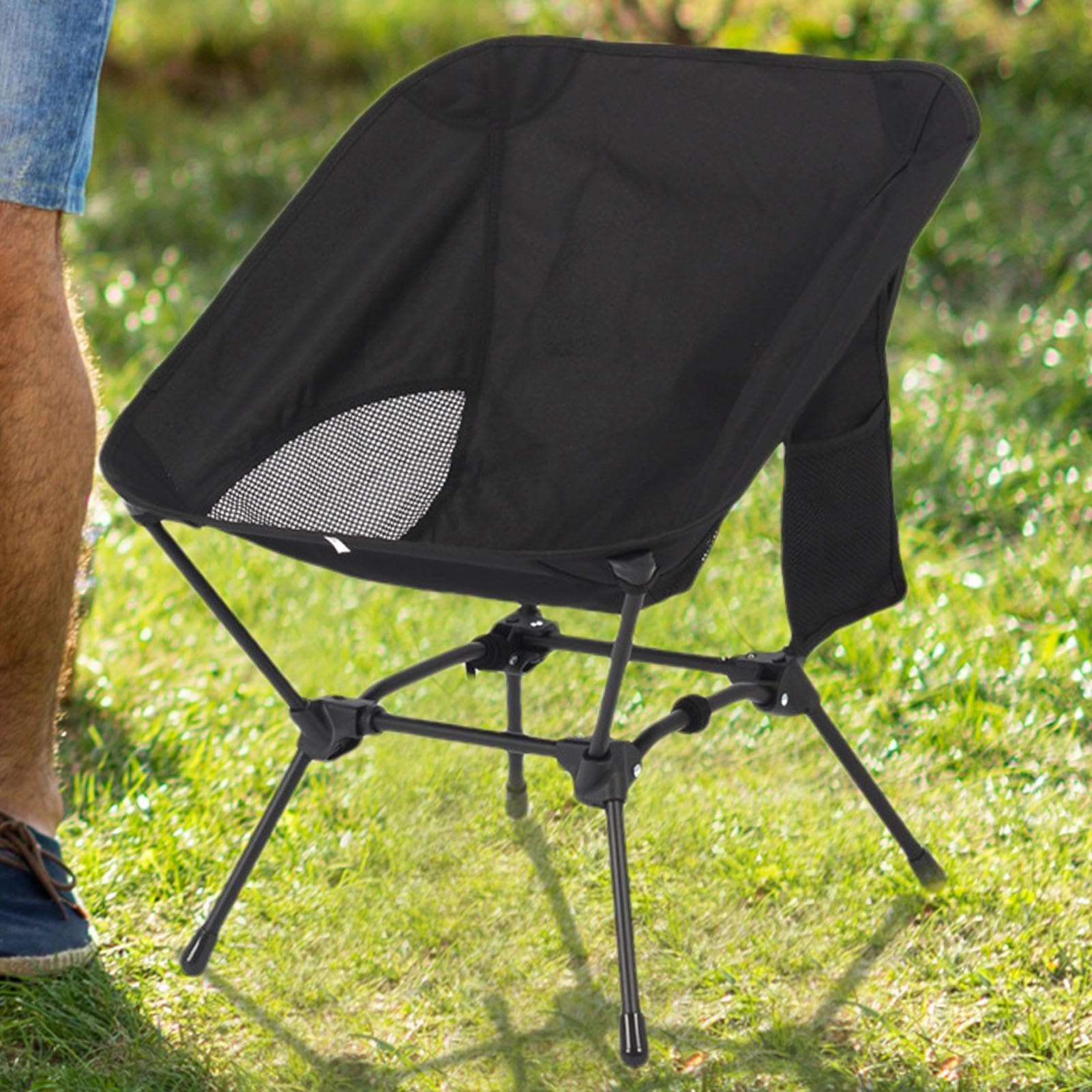 Sedia Da Campeggio Pieghevole Posto a Sedere Escursionismo Esterno | Sedia Zaino Portatile Per Concerti, Eventi Sportivi, Spiaggia, Pesca, Party, Escursionismo, Viaggi, Barbecue, Picnic E