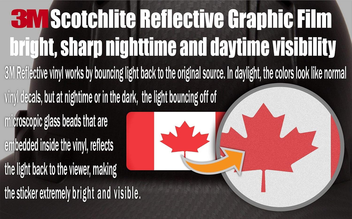 (x10) 3M Reflective Canada and US Flag Stickers | Versatile Safety Decals | Hard Hats, laptops, Bikes, toolboxes