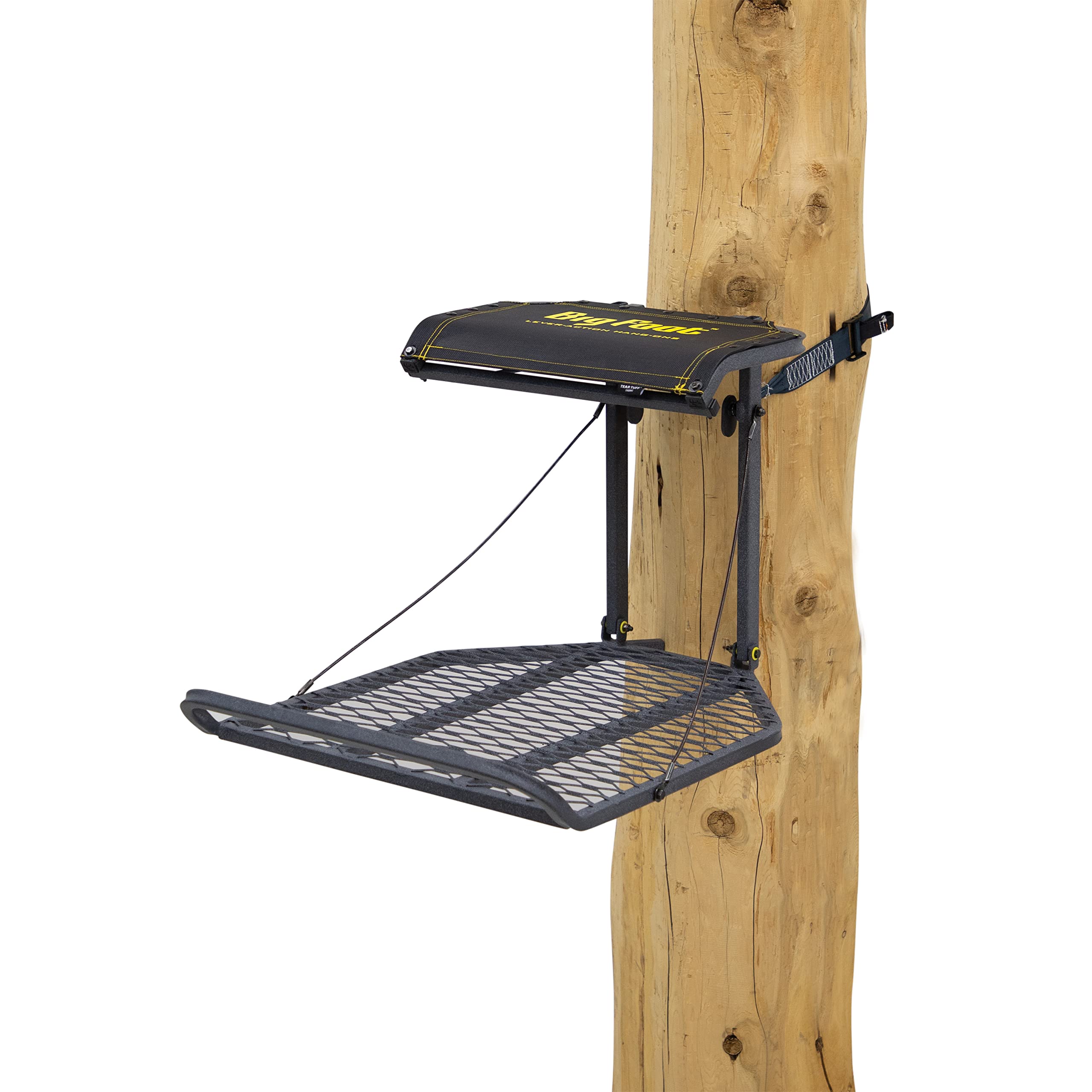 Rivers Edge® Big Foot™ Rogue XL Lever-Action Hang-On Treestand, Flip-Up TearTuff™ Mesh Seat, 24” x 37” Large Platform, Footrest, RE562
