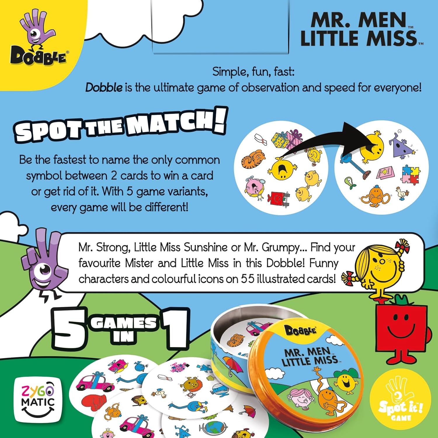 Asmodee Dobble Mr Men and Little Miss