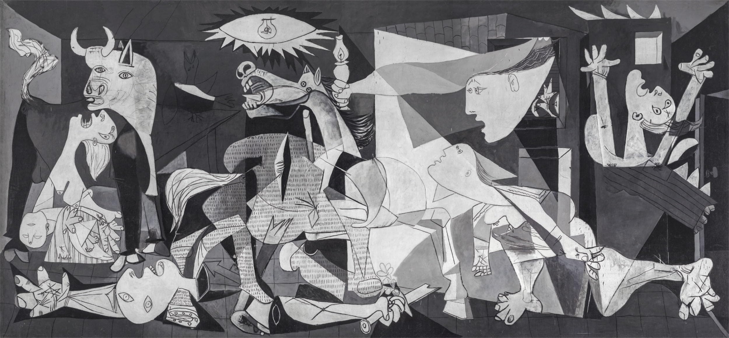 Clementoni - Puzzle 13200 Pezzi per Adulti, Capolavoro d'Arte Guernica di Pablo Picasso, Museum Collection, Sfida per Esperti, Made in Italy, 291,4x134,4 cm, 38014