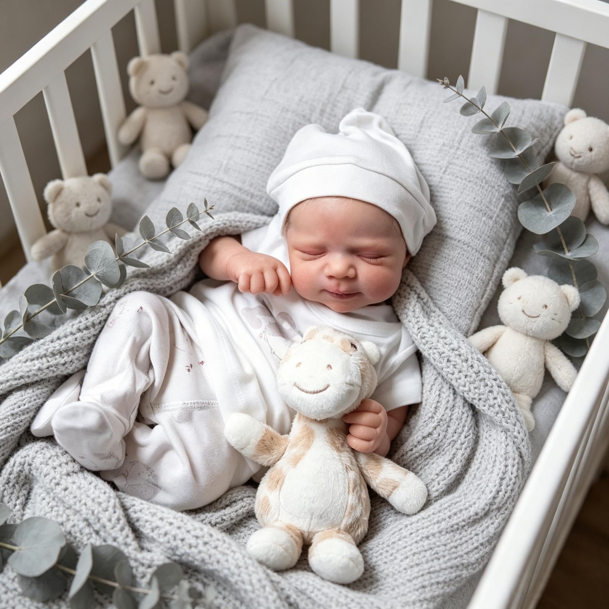 Reborn Lalki dla niemowląt, silikonowe, na całe ciało, 45 cm, prawdziwe lalki, noworodek, realistyczna lalka niemowlęca, zmywalna, winylowa, silikonowa, z akcesoriami do zabawek
