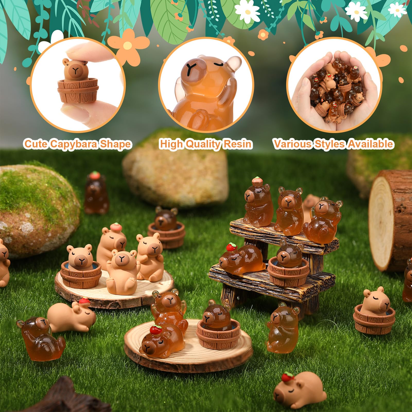 GSrenyu 40 Pcs Mini Capybara - Image 3