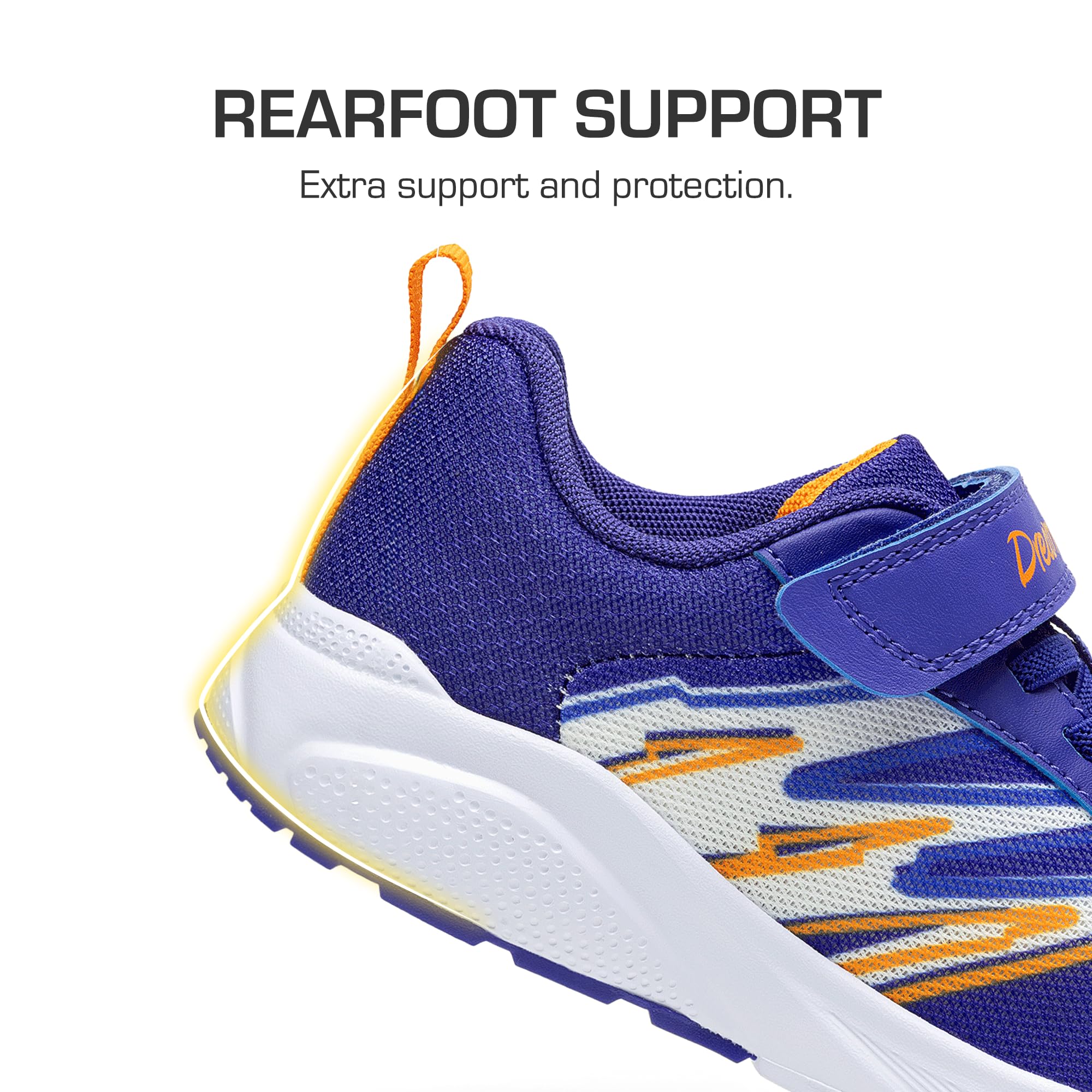 DREAM PAIRS Unisex Buty sportowe dla chłopców i dziewcząt z rzepem, tenisówki dla dzieci, obuwie sportowe, oddychające buty do biegania