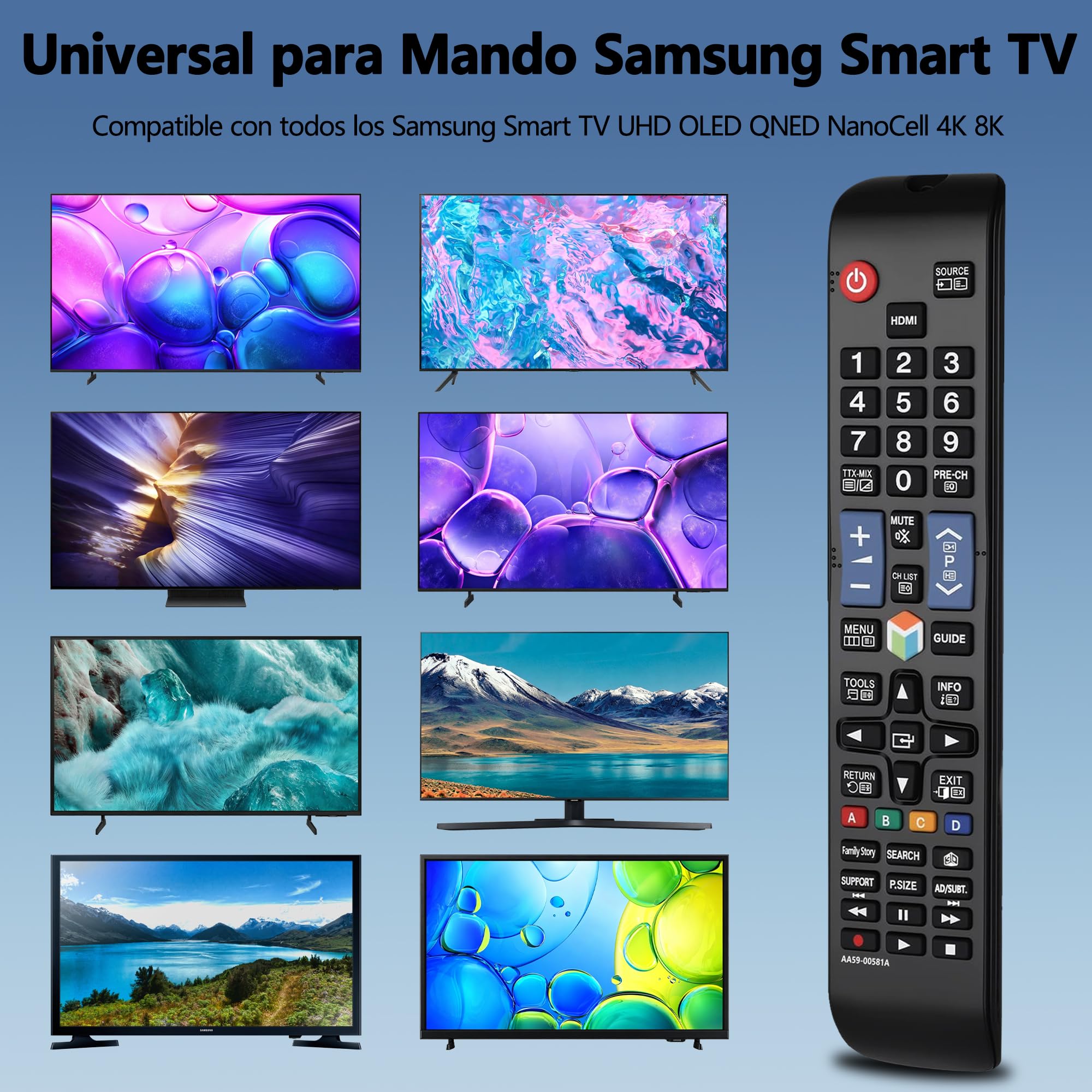 Nowy wymienny pilot AA59-00581A do Samsung Smart LCD LED TV AA59-00582A AA59-00580A - Nie ma potrzeby regulacji