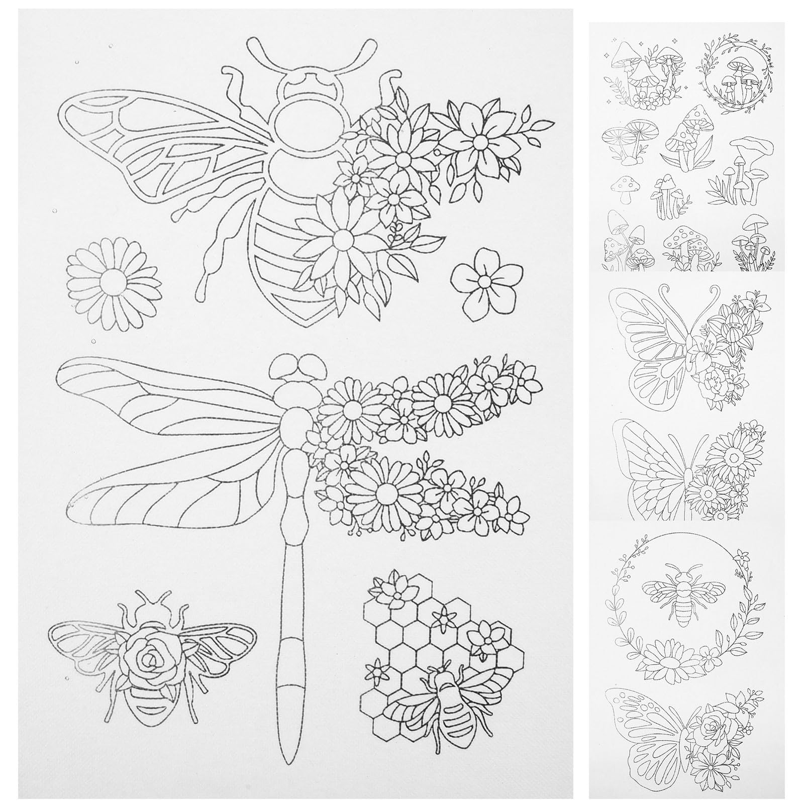 Papier à broder déchirable et hydrosoluble SUPVOX pour couture lot de 4