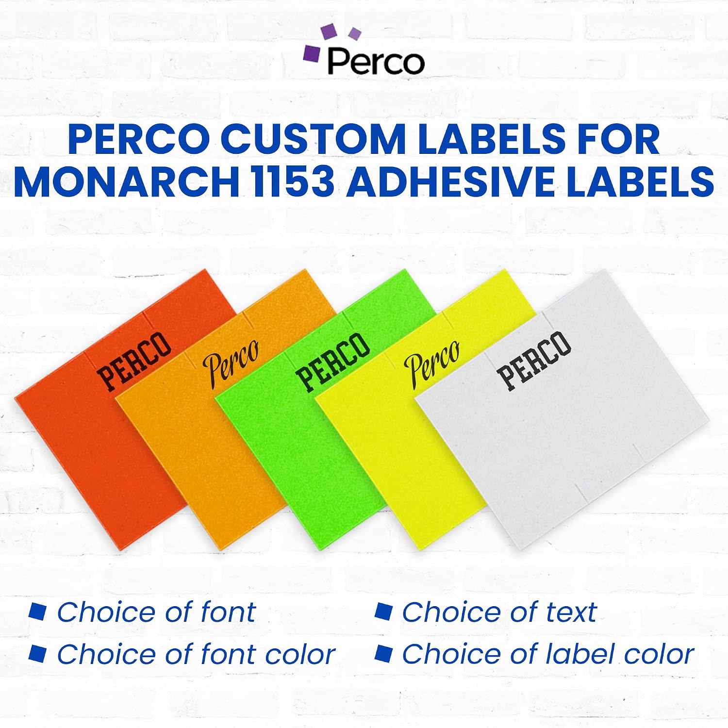 Custom Price and Date Labels for Monarch 1153 - Choose Color, Font and Imprint - 96,000 Labels w/ 96 Rolls Value Pack, 16 Sleeves - Made in USA