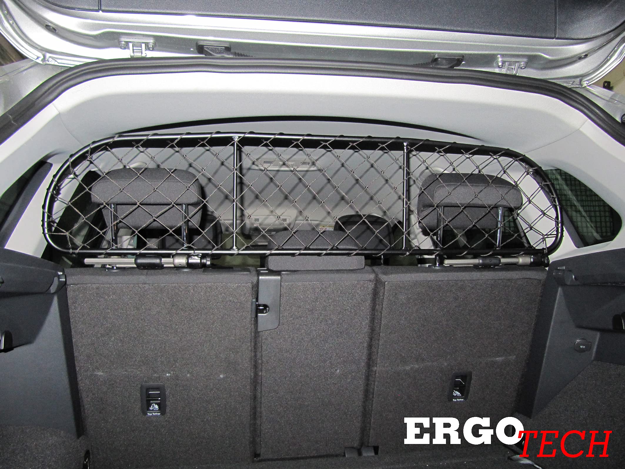 ERGOTECH Divisorio Griglia Rete Divisoria per Volkswagen Tiguan (2016-2024) RDA65-S8, per Trasporto Cani e Bagagli