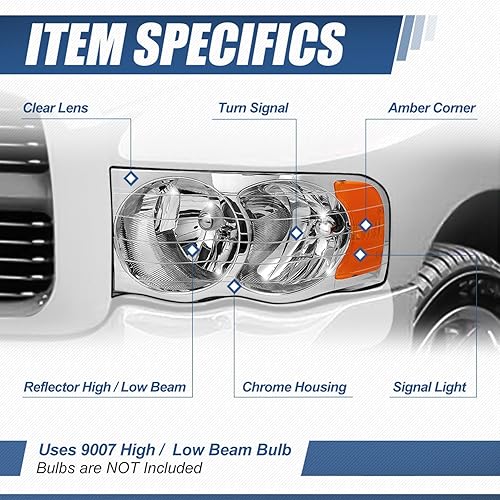 Miniatura 2 de Modelo AD1-HL-OH-DR02-VR., Reflector ambarino de la cubierta del cromo