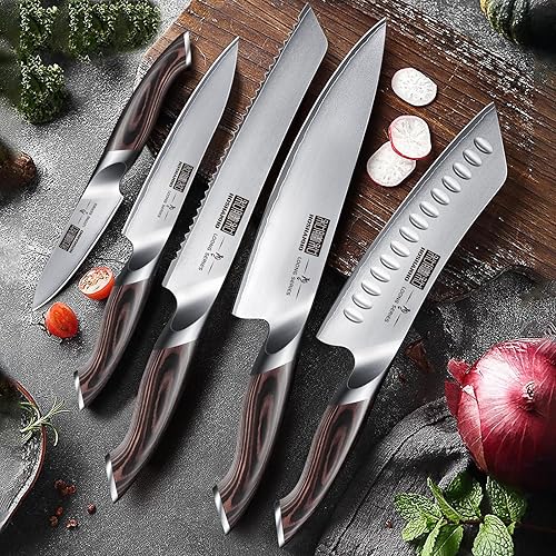 Miniatura 8 de HOSHANHO Knife Set with Magnetic Knife Holder, 6 Pieces Japanese High Carbon Stainless Steel Kitchen Knife Sets, Ultra Sharp Professional Chef