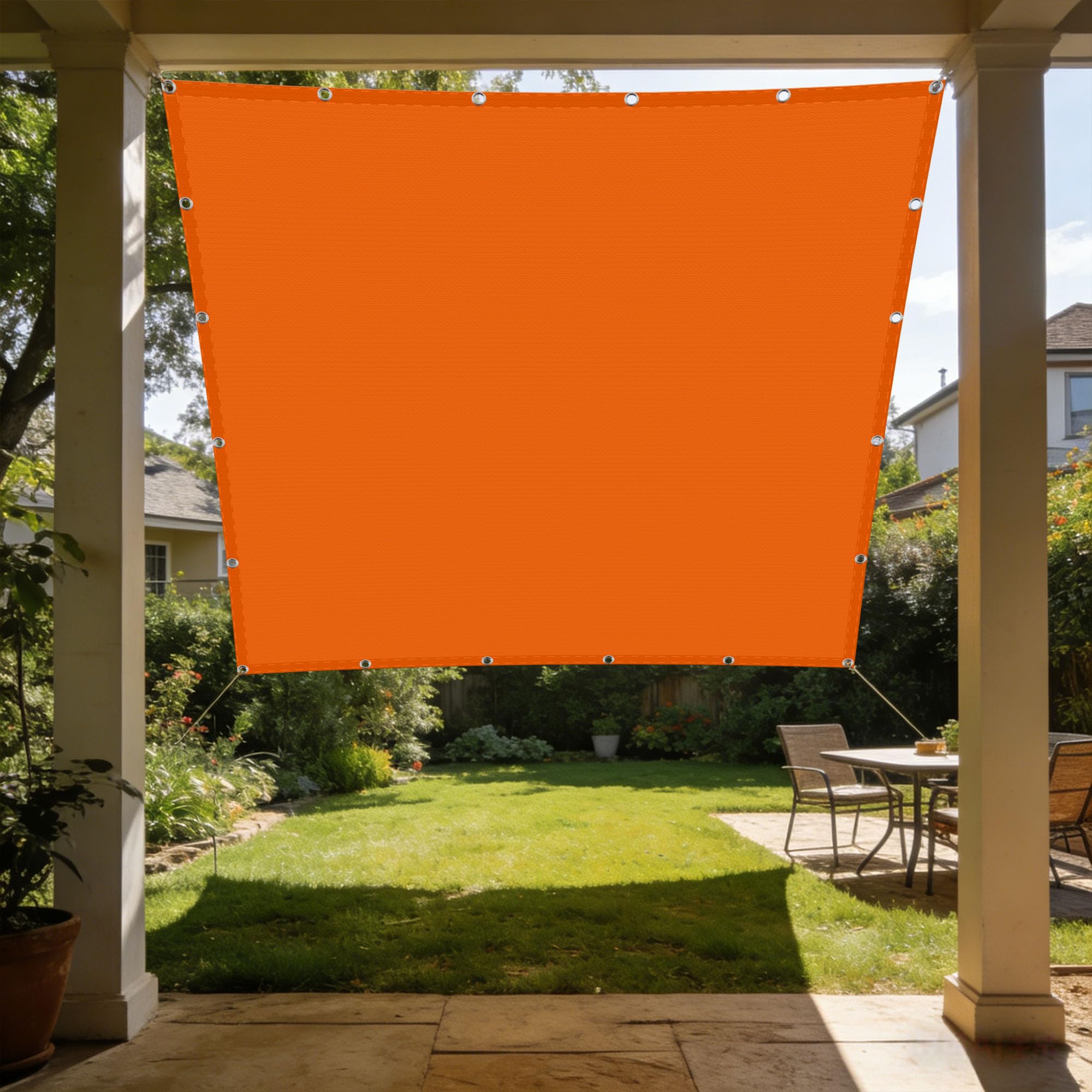 Voile d'ombrage étanche 4.5x7.5 m pour protéger la terrasse de la chaleur et de la pluie