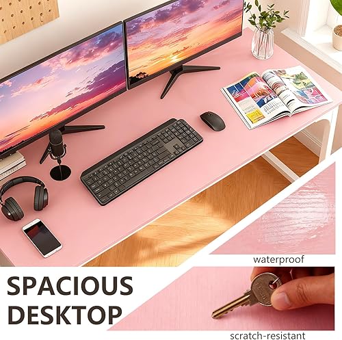 Vista 94 de BestOffice Escritorio para computadora, escritorio de oficina en casa, estilo moderno y simple para oficina en casa, estudio y escritura