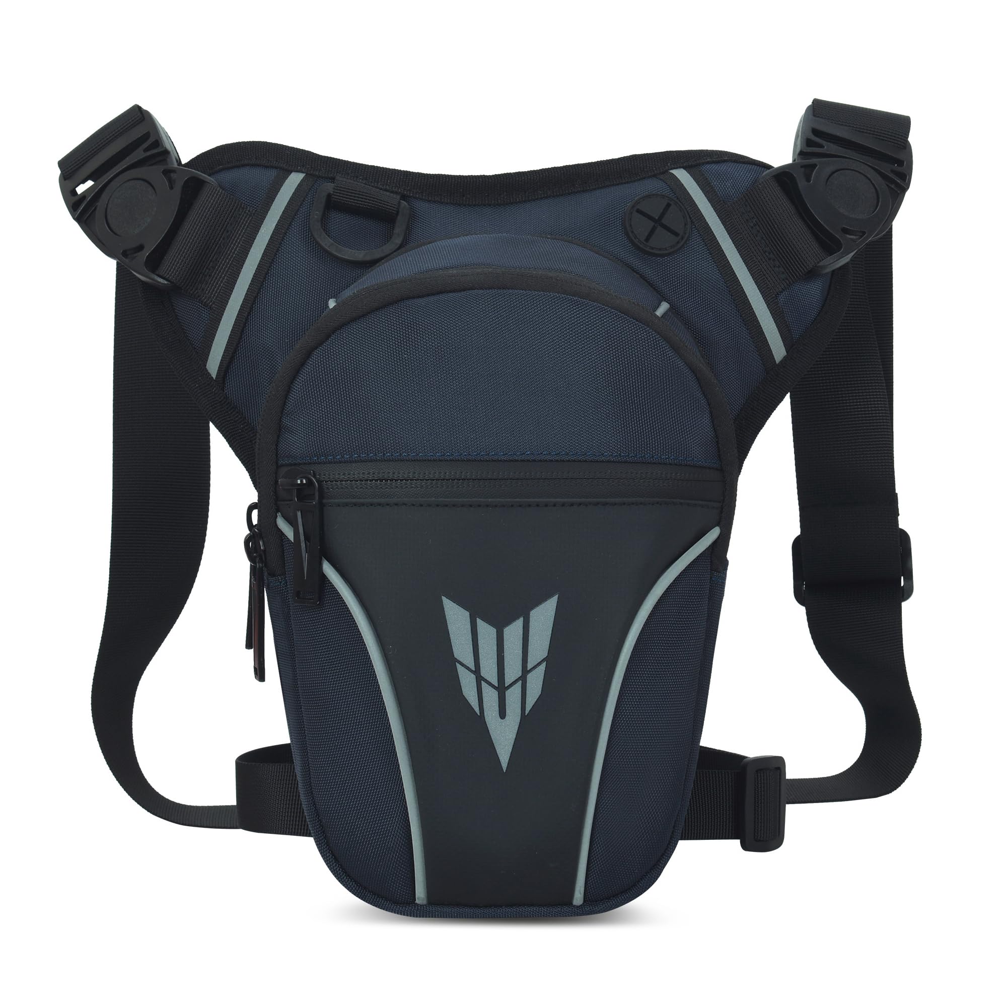 Borsa Coscia Regolabile Marsupio Da Gamba Impermeabile Tattico Per Moto - Borsa Cosciale Sportiva Uomo Donna Con Riflettenti Per Trekking, Ciclismo, Outdoor Cosciale Sportivo Riflettente - Foto 4