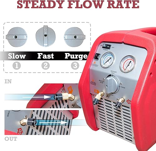 Miniatura 10 de Kozyvacu Máquina de recuperación de refrigerante portátil sin aceite para refrigerante líquido y vapor (cilindro individual de 34 HP)