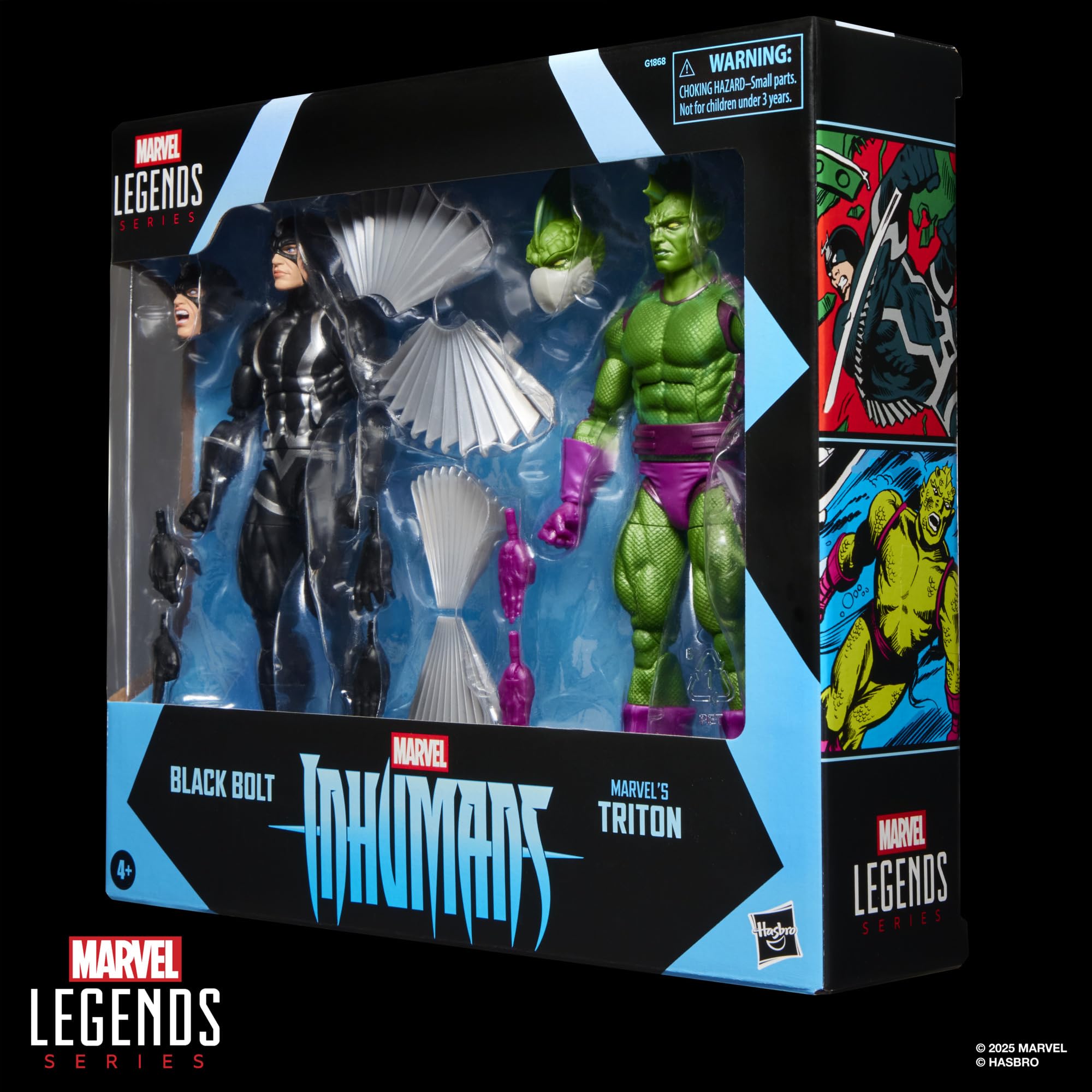 Marvel Legends Series Inhumans Black Bolt & Marvel’s Triton, Pack Doble de Figuras de acción