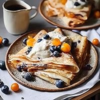 Vista 2 de Máquina eléctrica de crepas de 8 pulgadas, sartén antiadherente con mango largo, control automático de temperatura, calentamiento rápido de 800 W