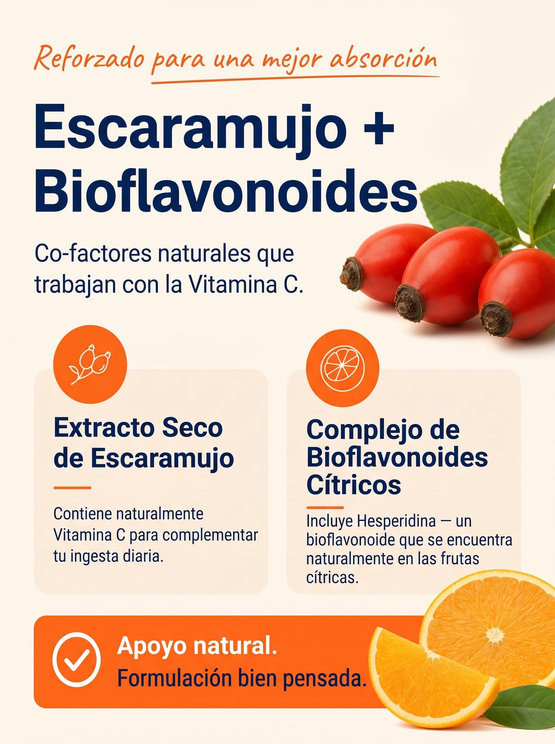 Vitamina C 1000 mg Estado Puro | 100 Comprimidos con Escaramujo y Bioflavonoides Cítricos | Suministro para 3 Meses | Alta Absorción, Suave para el estómago | Vegana, Sin Gluten | Tongil (1)