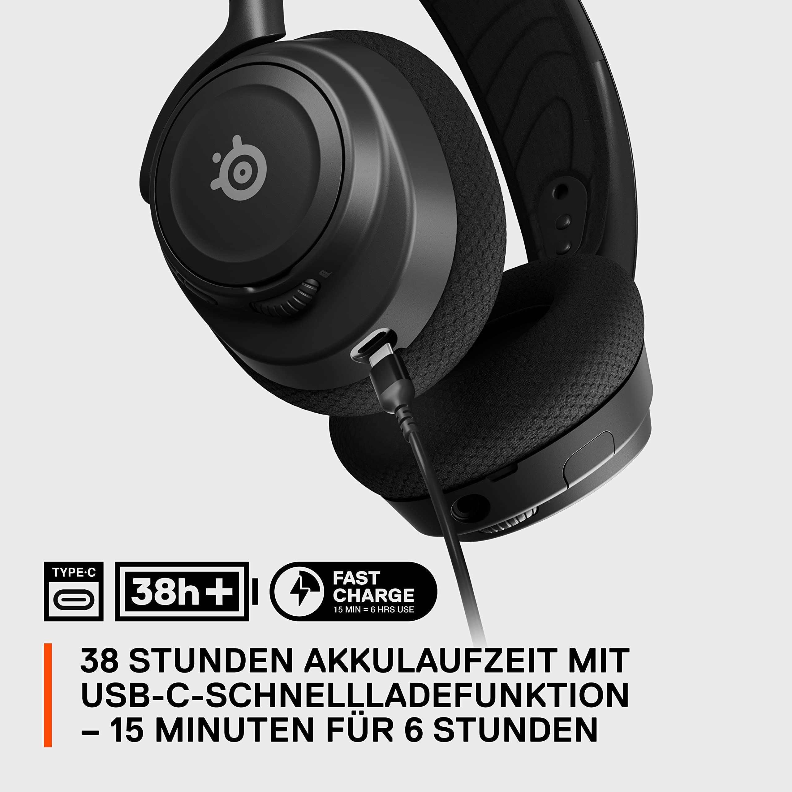 SteelSeries Arctis Nova 7 Wireless Gaming-Headset Multi-Plattform PC PS5 VR 2,4 GHz Bluetooth 38 Std. Akkulaufzeit USB-C ClearCast Gen 2