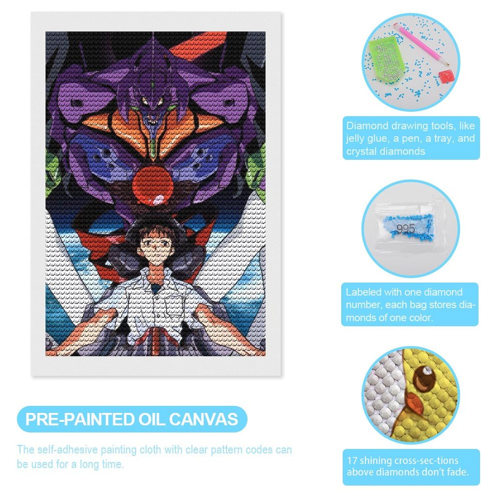 Amazon | ダイヤモンドアート 新世紀エヴァンゲリオン EVA 碇シンジ 初