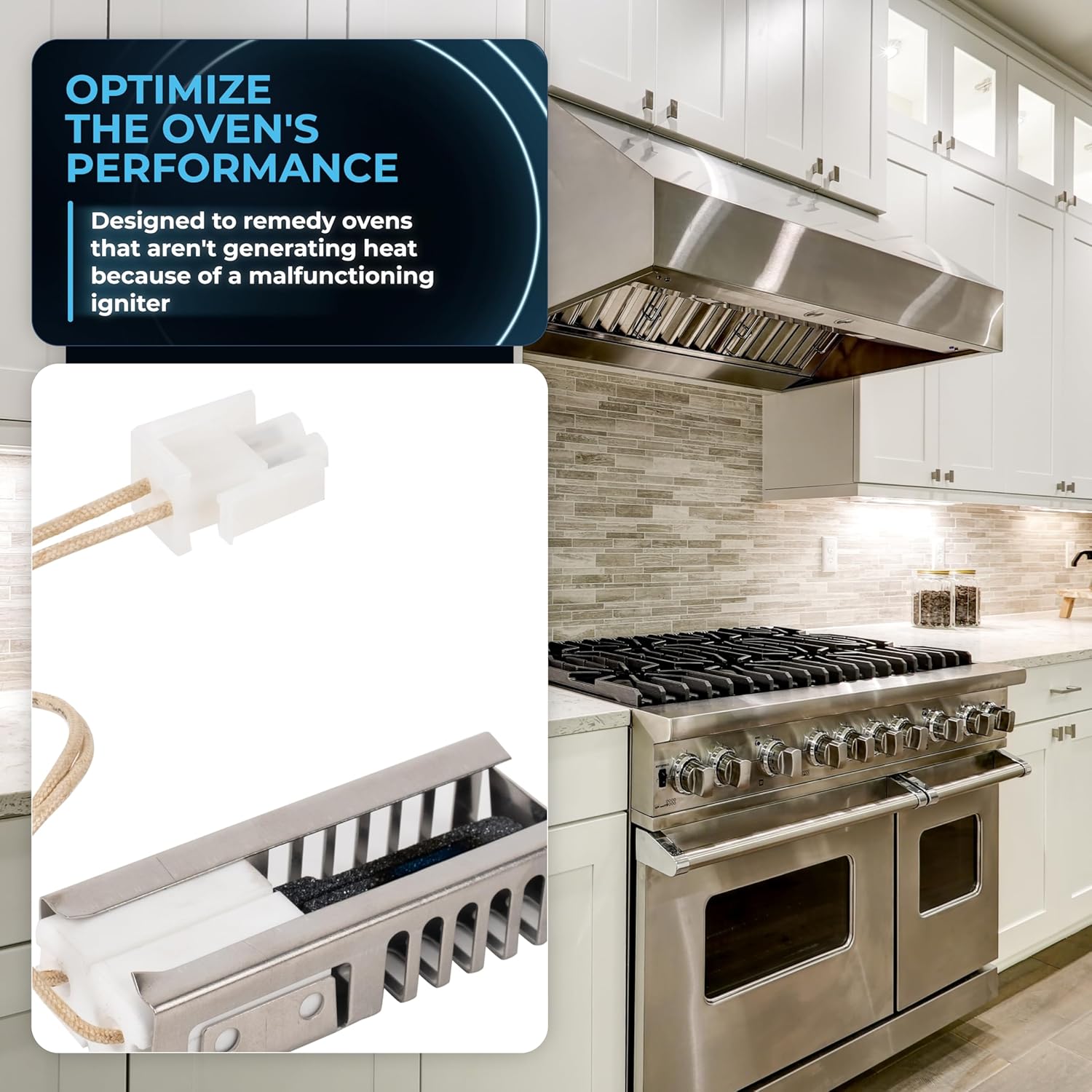 BlueStars Ultra Durable DG94-00520A Oven Burner Igniter Replacement Part by BlueStars - Compatible with Samsung Range, Microwave Oven Combo- Replaces AP5577941, 114491, PS4241428