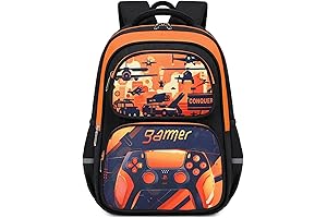 Game Orange Camouflage Backpack for Kids