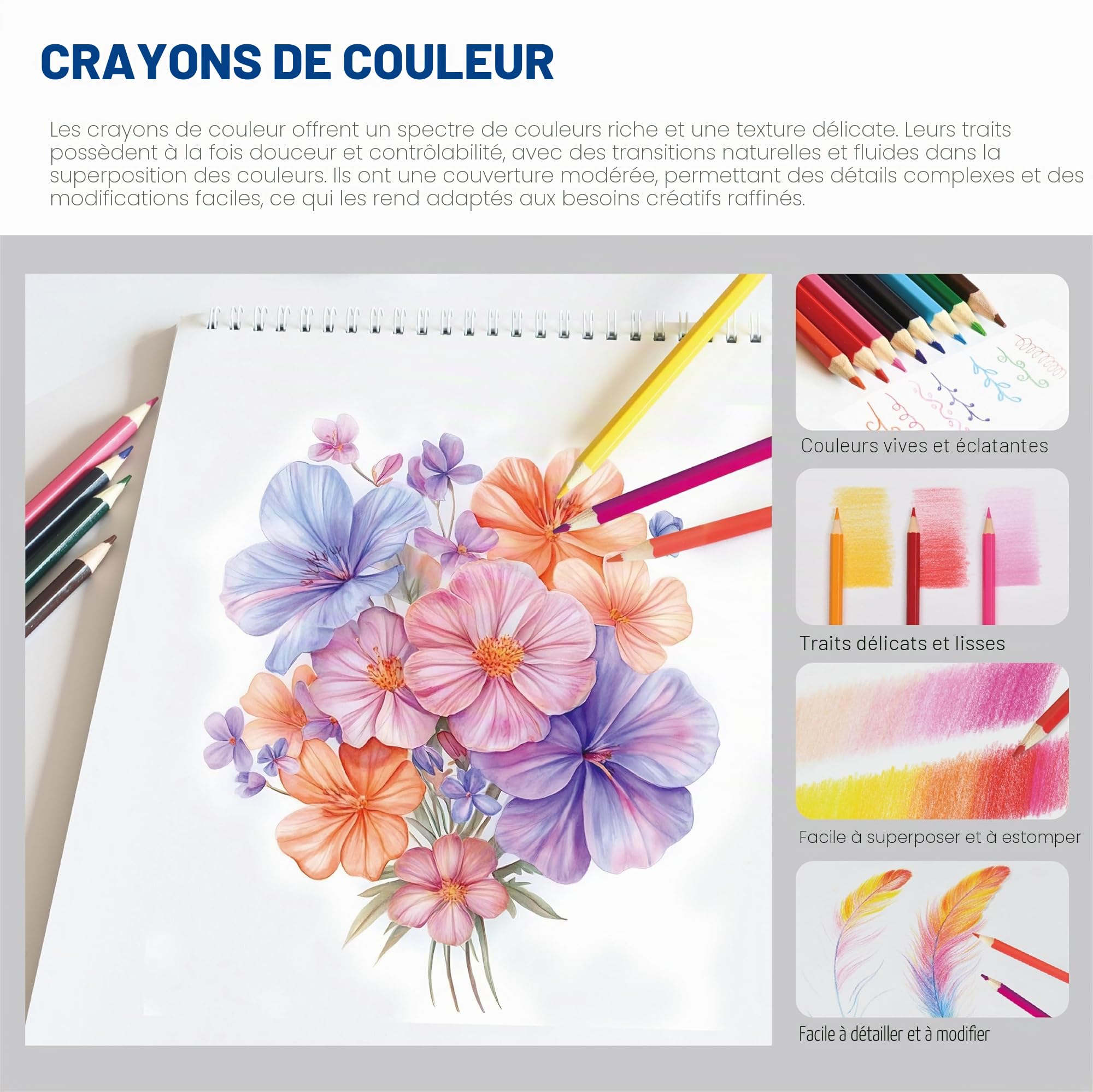 Ensemble d'art Mixte avec Chevalet, Coffret Complet Peinture