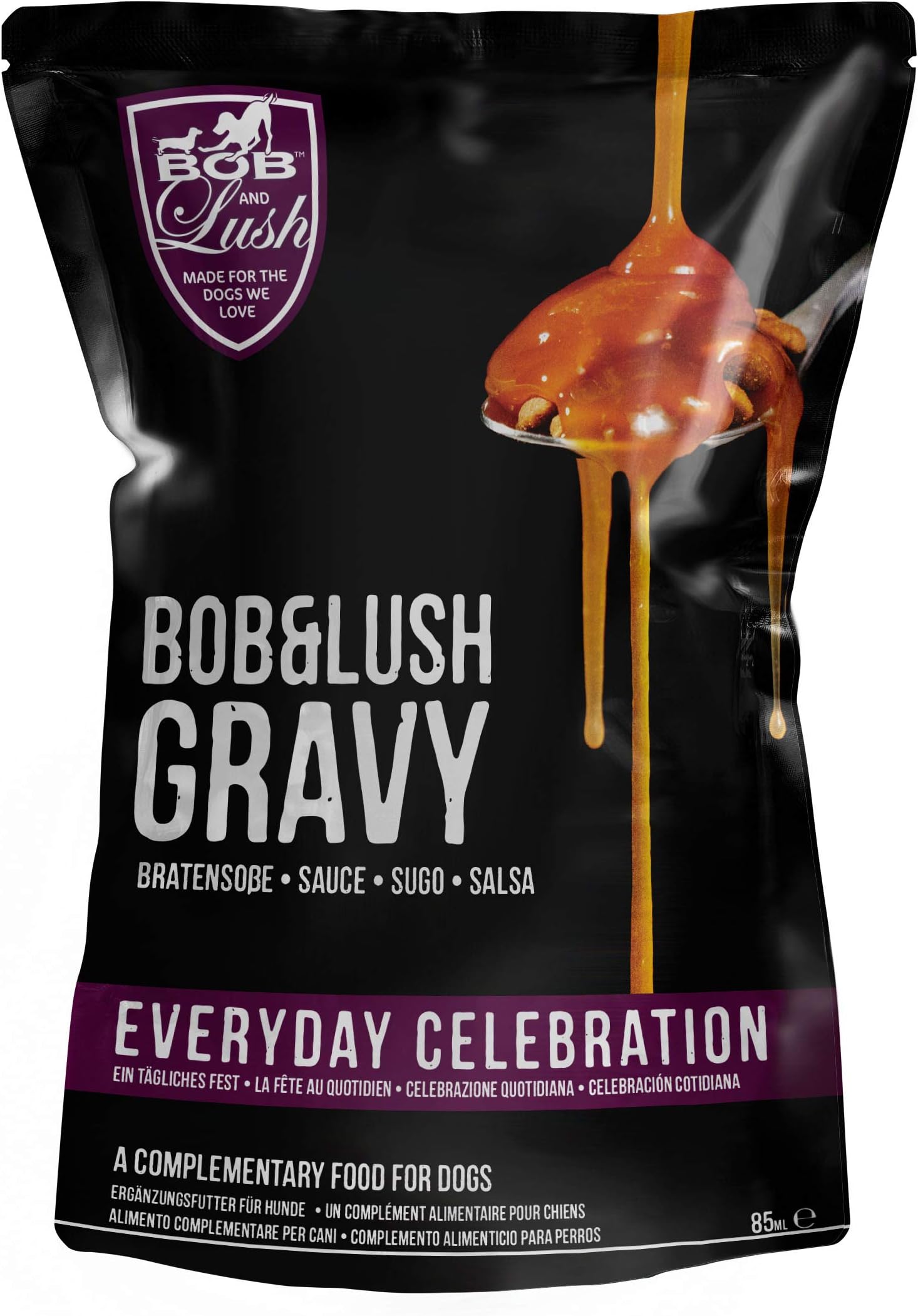 Bob & Lush Gravy Pouches, Meal Topper for Dogs, Delicious Sauce for
