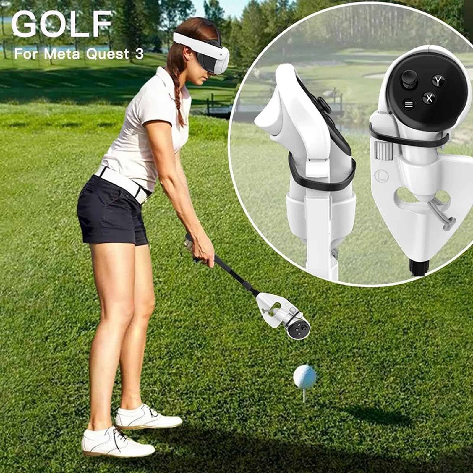 Wysuwany uchwyt kija golfowego do gier VR – ergonomiczna konstrukcja zapewniająca lepszą przyczepność i lepsze wrażenia z gry