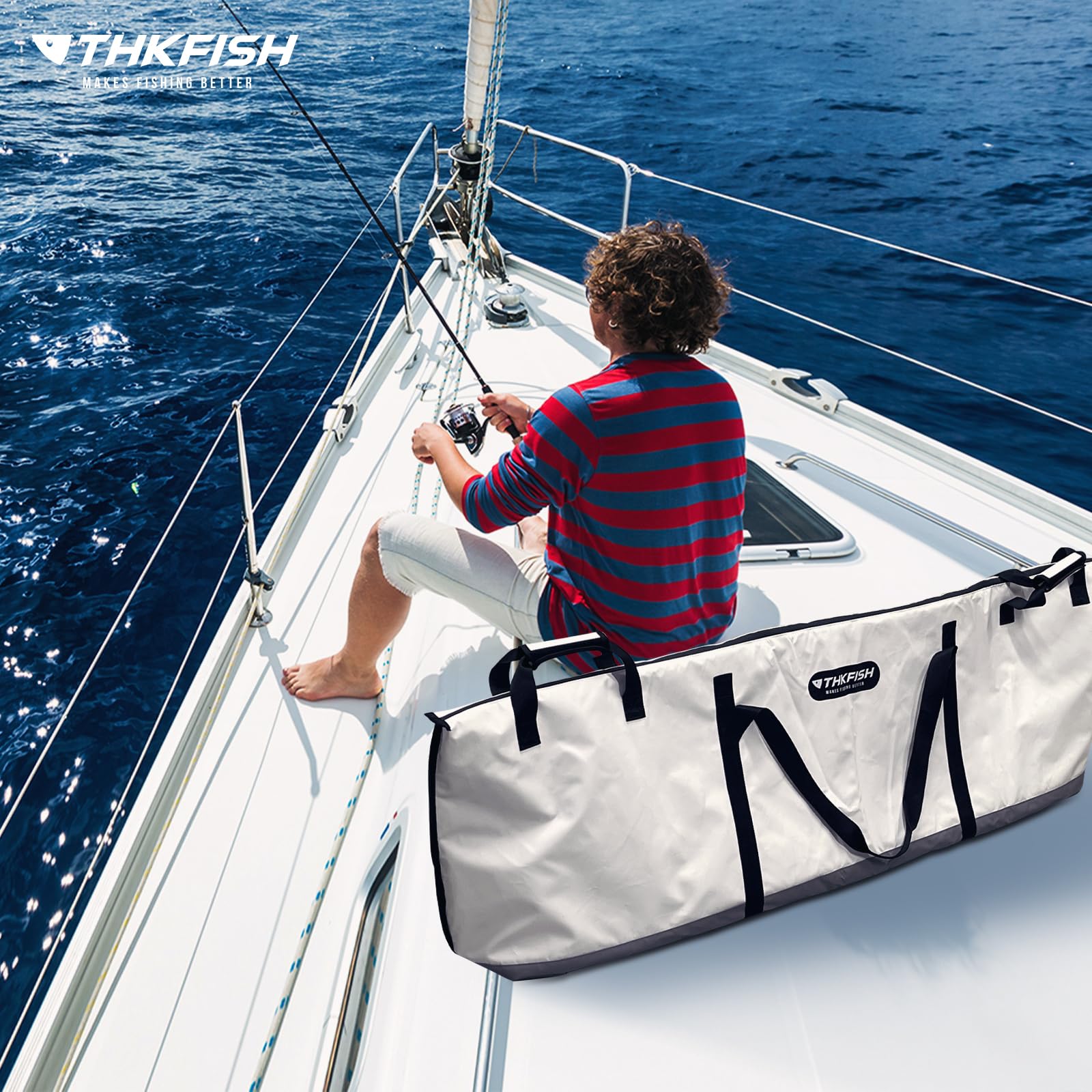 THKFISH Borsa termica per pesci per pesci, 152,4 x 50,8 x 22,9 cm, impermeabile