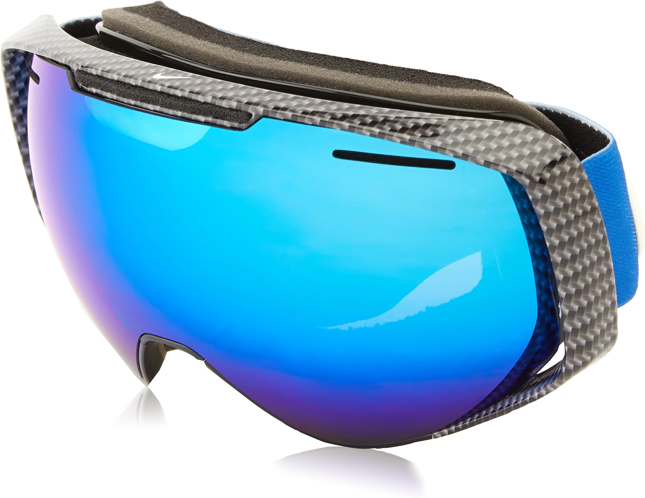 Nike Khyber Goggles, Game Royal/Black/White Frame, Dark Smoke Blue + Yellow Red Ion