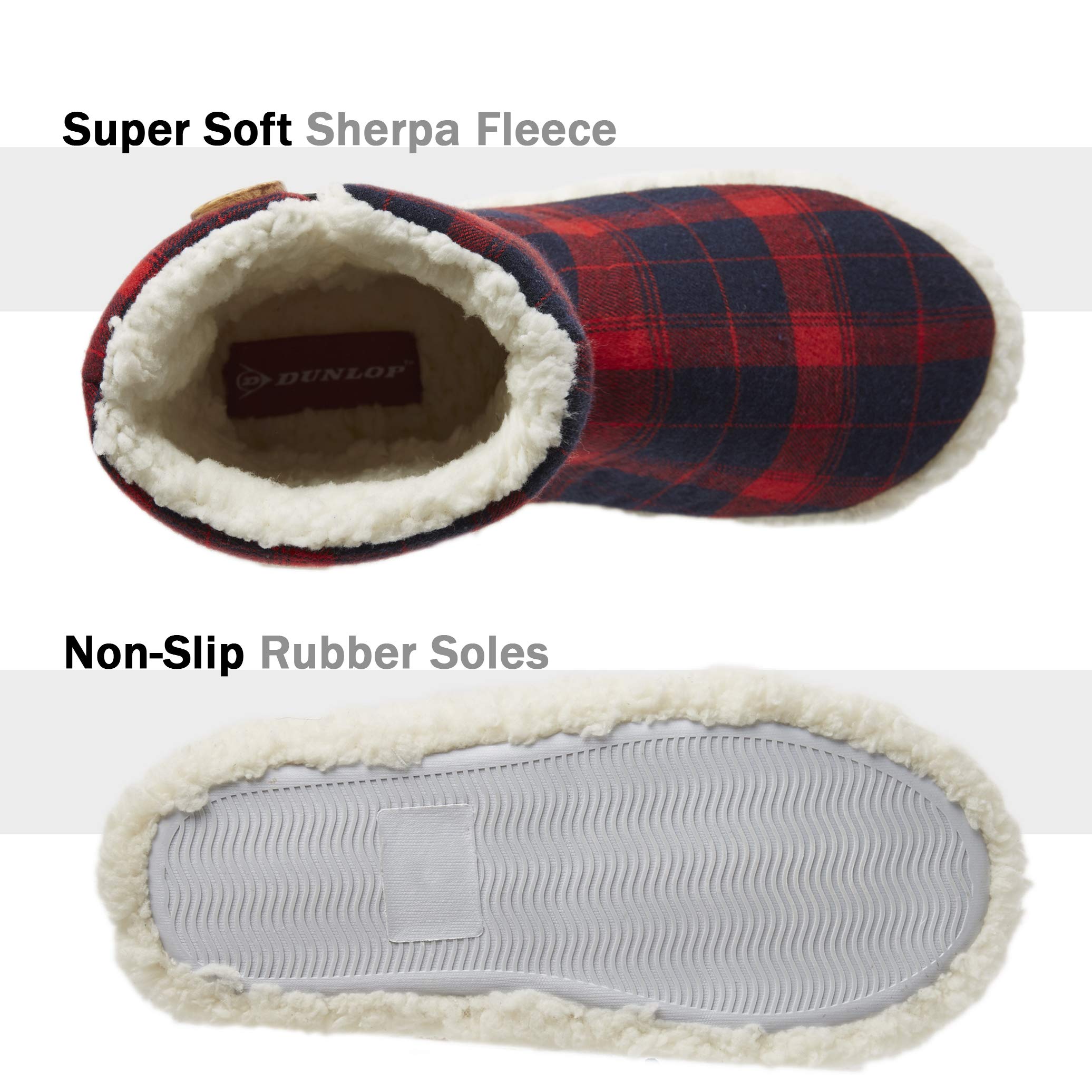 DUNLOP Pantofole Donna Invernali a Stivaletto Antiscivolo Memory Foam Regalo di Natale