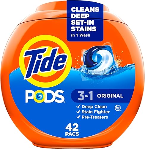 Tide Pods - Detergente líquido para ropa en cápsulas aroma original 42 unidades Tide Pods - Detergente líquido para ropa en cápsulas aroma original 42 unidades