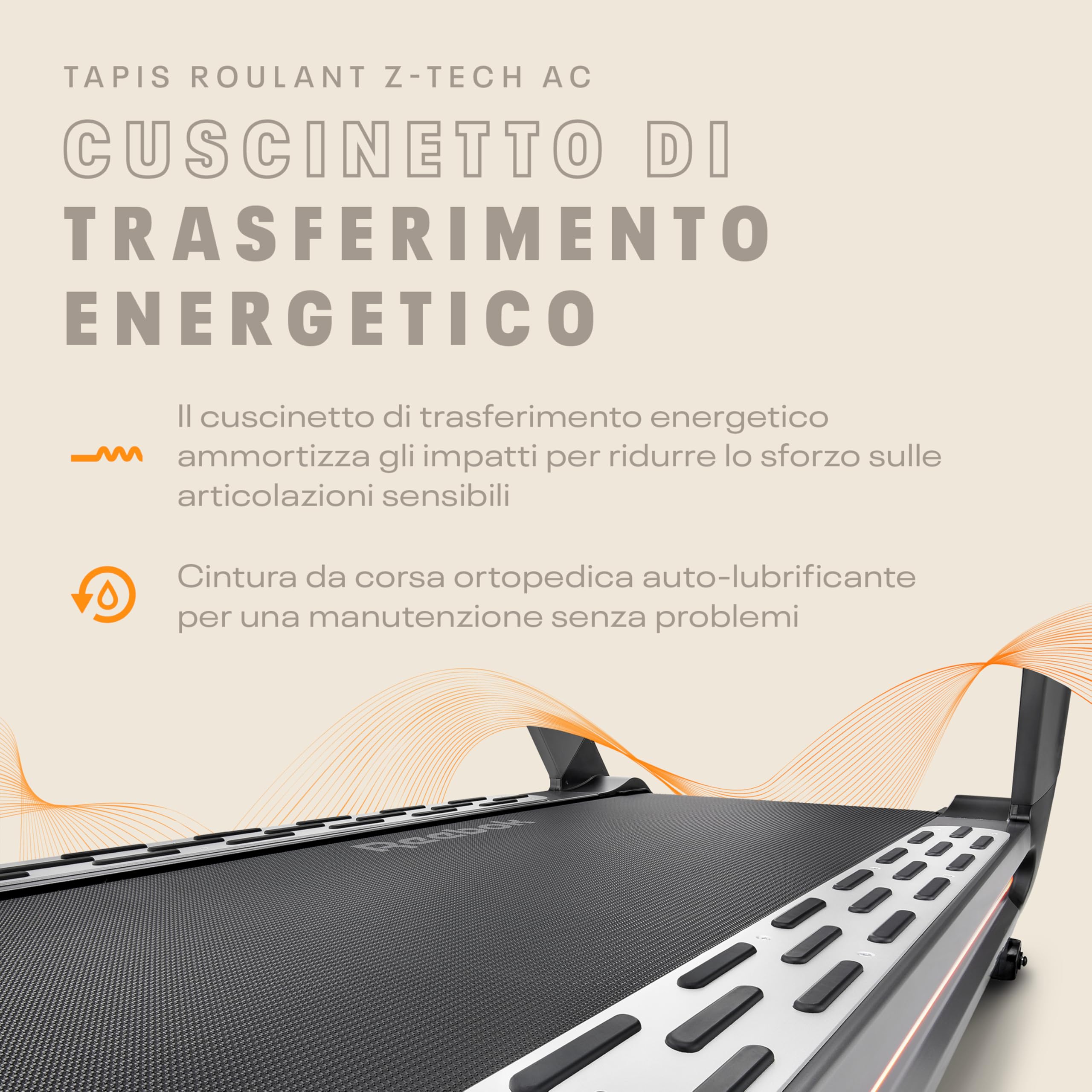Reebok Tapis Roulant Z-tech - Kinomap e Zwift - Velocità massima 20km/h - 154x55cm - Monitor LED - Uso semi-professionale