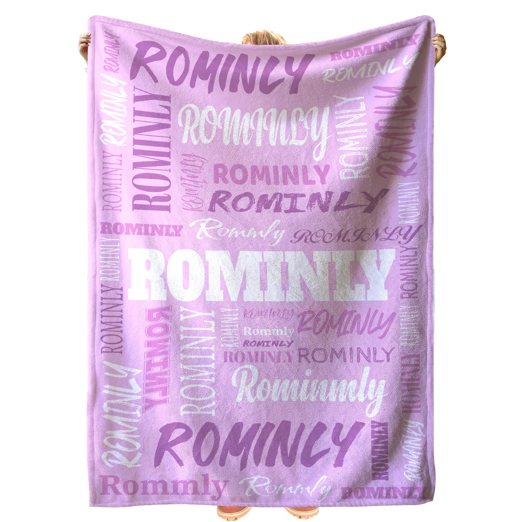 DZWSZ Personalised Name Blanket, Personalised Baby Blankets with Name, Custom Throw Blanket for Bed, Customized Soft Blanket for Kids Adults Gift for Mothers Fathers Day Birthday Anniversary Wedding